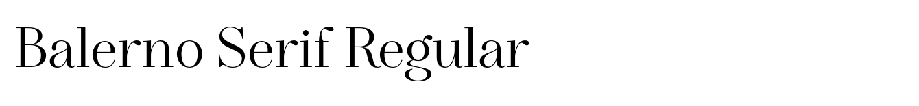Balerno Serif Regular